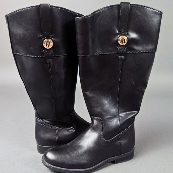 Tommy Hilfiger Shano NEW Equestrian Wide Calf Knee High Women's Black Boot - Picture 2 of 15